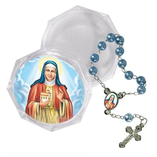 Mini Terço com Embalagem Italiana Santa Edwiges | SJO Artigos Religiosos