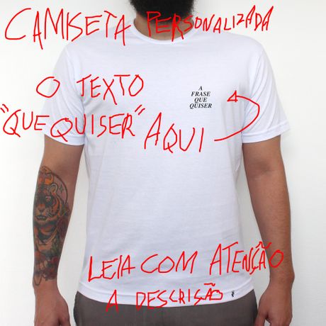MINI TIPO PERSONALIZADA - Camiseta Clássica Masculina