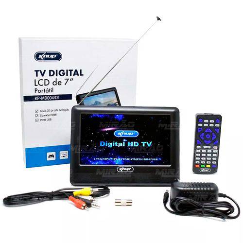 Mini Tv Digital Full Seg Lcd de 7 Polegadas - Kp-md004 / Dt