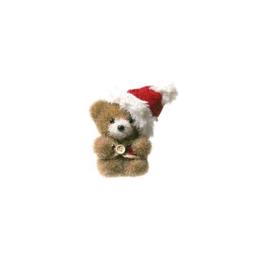 Mini Ursinho Decoração Natal 11cm Marrom
