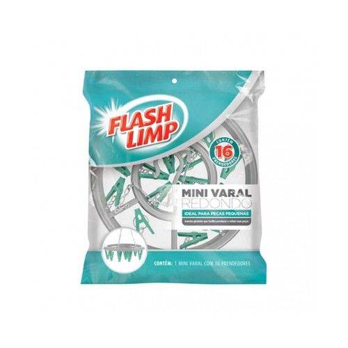 Mini Varal Redondo 16 Prendedores - Flash Limp