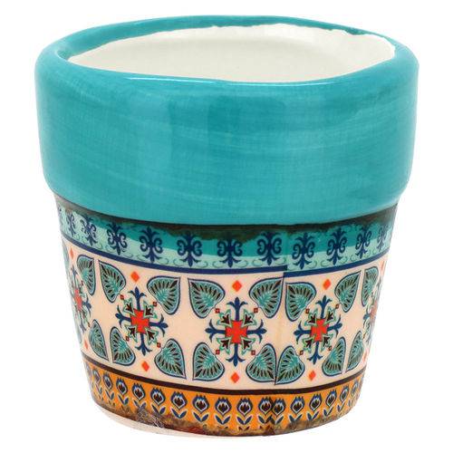 Mini Vaso de Cerâmica Azul Claro