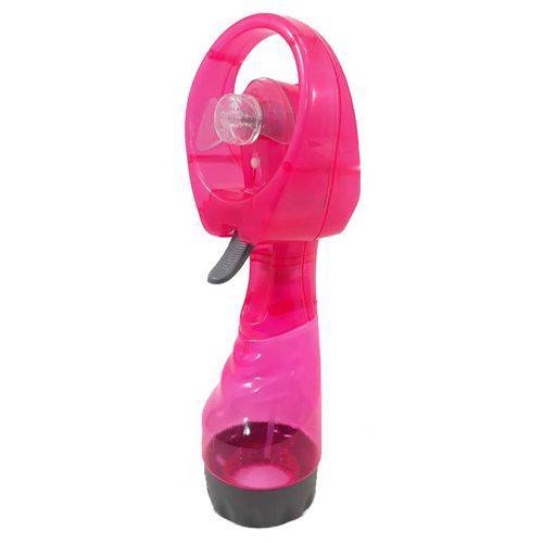 Mini Ventilador com Borrifador de Água Rosa