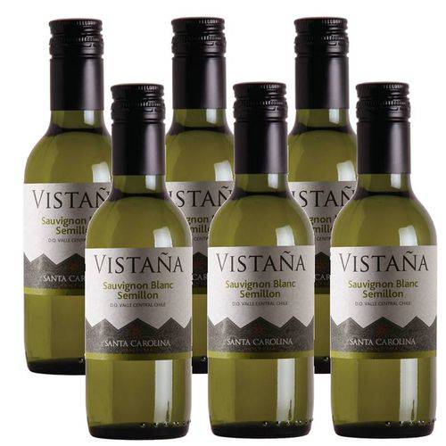 Mini Vinho Vistaña Santa Carolina Sauvignon Blanc 187ml 06 Unid.