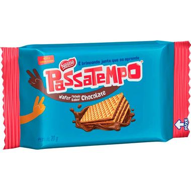 Mini Wafer Recheado Sabor Chocolate Passatempo Nestlé 20g