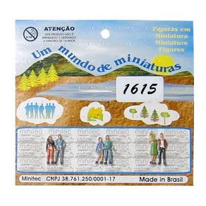 Miniatura 1/100 Pessoas Casais 1615 com 3 Unidades Minitec