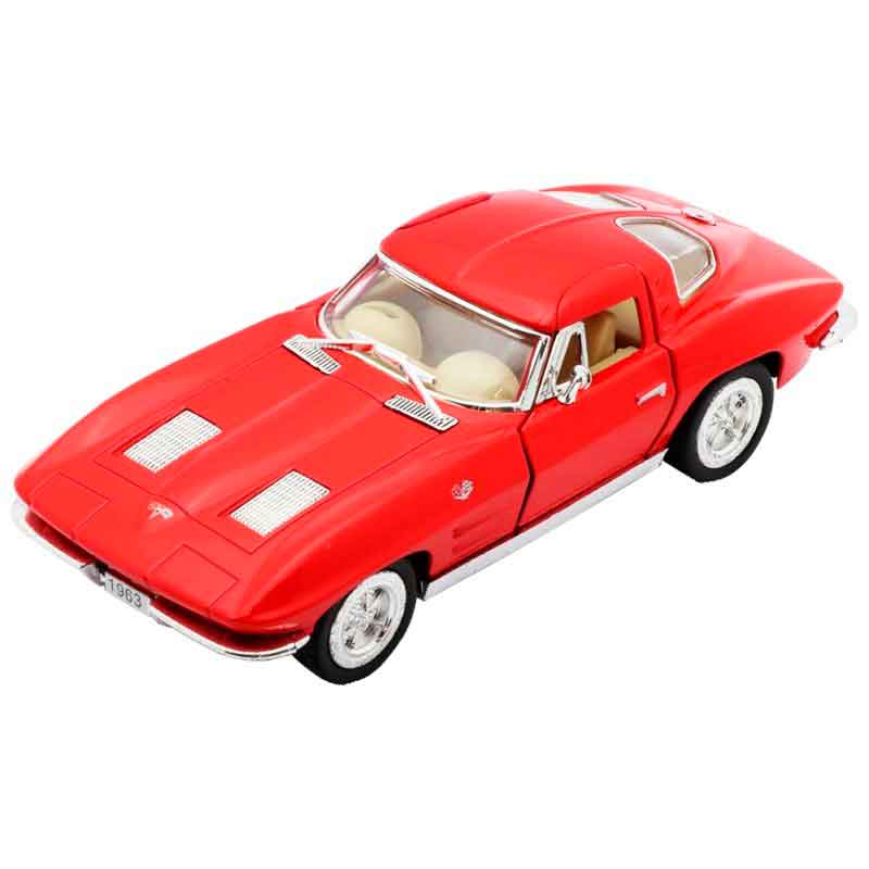 Miniatura 1963 Corvette Sting Ray Escala 1:36 Vermelho
