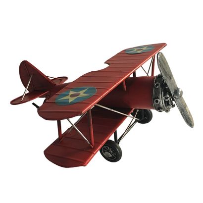 Miniatura Avião Estrela 25cm Vermelho Avalon