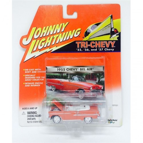 Miniatura Carro Chevrolet Bel Air 1955 1:64 - Johnny Lightning