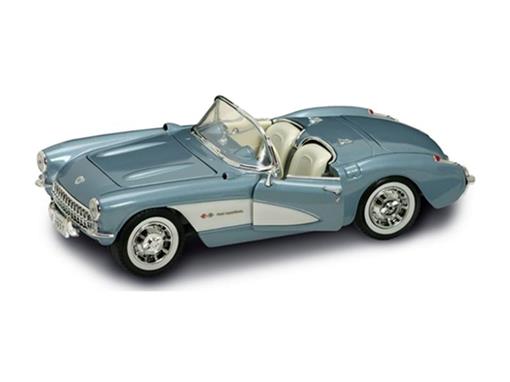 Miniatura Carro Chevrolet Corvette (1957) - Azul - 1:18 - Yat Ming