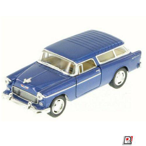 Miniatura Carro de Coleção Chevrolet Chevy Nomad Ano 1955 Vintage Cor Azul