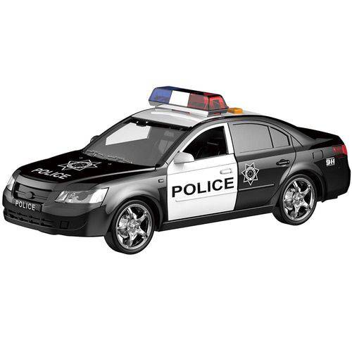 Miniatura Carro de Policia com Luz e Sirene Shiny Toys