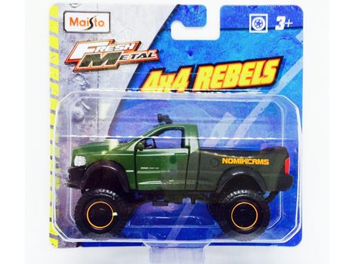 Miniatura Carro Dodge Ram SRT-10 4x4 Rebels - Fresh Metal - Verde - 1:47 - Maisto 011412