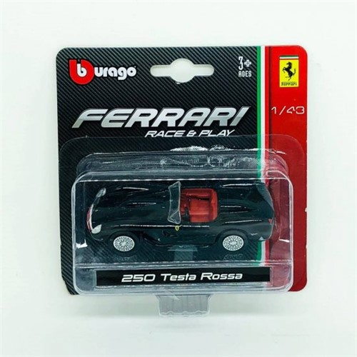 Miniatura Carro Ferrari 250 Test Rossa Race e Play 1:43 Burago