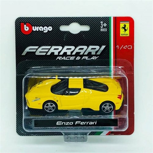 Miniatura Carro Ferrari Enzo Race e Play - 1:43 - Burago