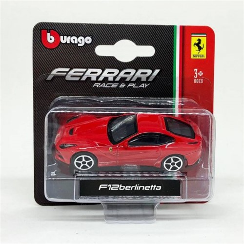 Miniatura Carro Ferrari F12 Berlinetta Race e Play 1:64 Burago