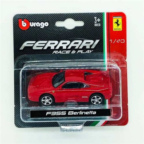 Miniatura Carro Ferrari F355 Berlinetta Race e Play 1:43 Burago