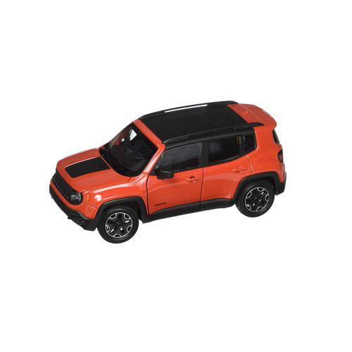 Miniatura Carro Jeep Renegade Trailhawk - Laranja - 1:24 - Welly