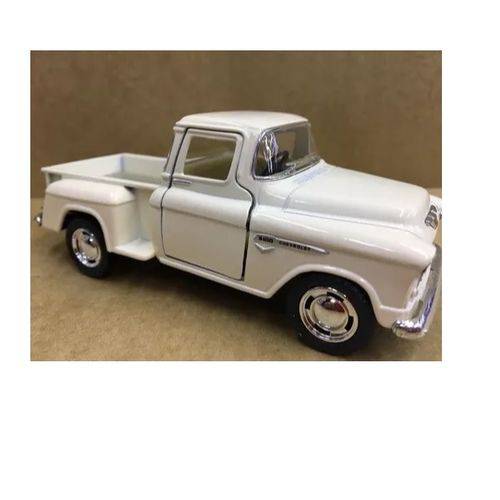 Miniatura Chevy Stepside Pick-up 1955 Branca