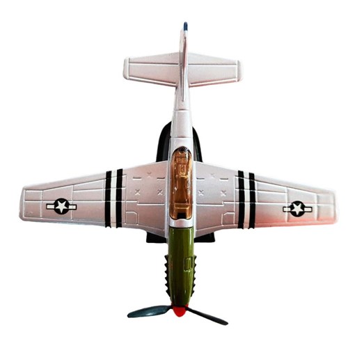 Miniatura Colecionável Aeronave Classic Fighter Prata