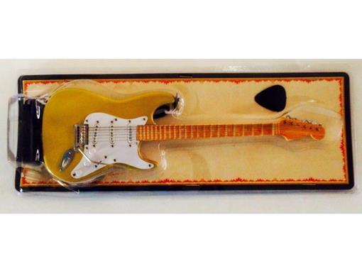 Miniatura de Guitarra Stratocaster - Dourada (Blister) - 1:4 - TudoMini 1410128