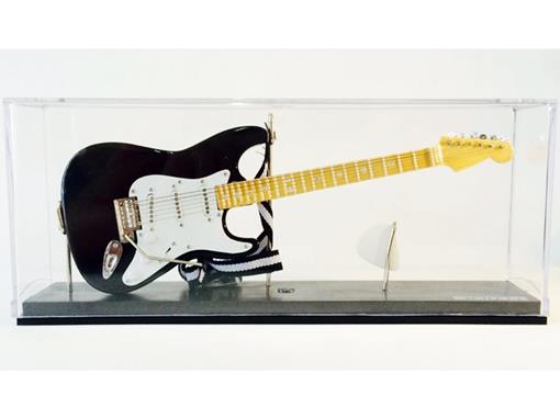 Miniatura de Guitarra Stratocaster - Preta (Acrilico) - 1:4 - TudoMini 1410007
