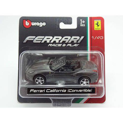 Miniatura Ferrari California Conversível Race & Play 1/43