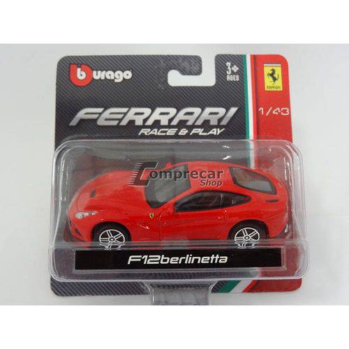 Miniatura Ferrari F12 Berlinetta Race & Play Bburago 1/43