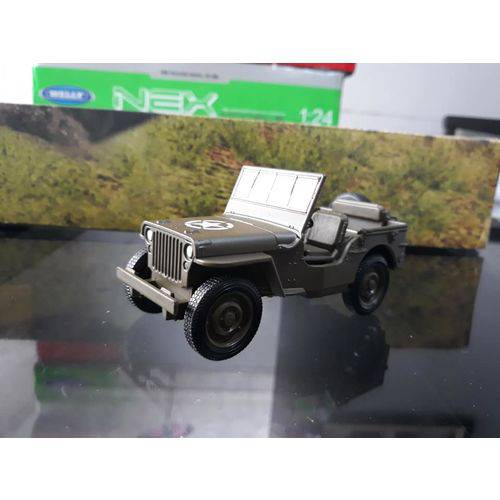 Miniatura Jeep Willys Militar Exercito 1948 1:32 Welly