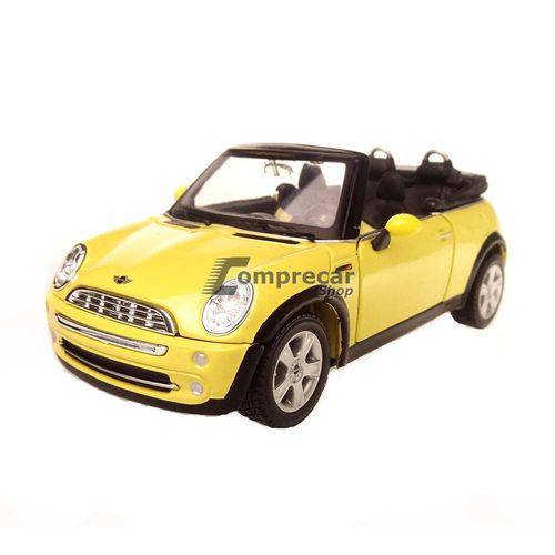 Miniatura Mini Cooper Cabrio Amarelo Maisto 1/24
