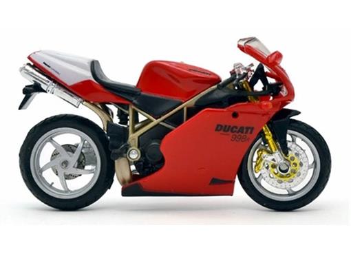 Miniatura Moto Ducati 998R 1:18 - Burago - Minimundi.com.br