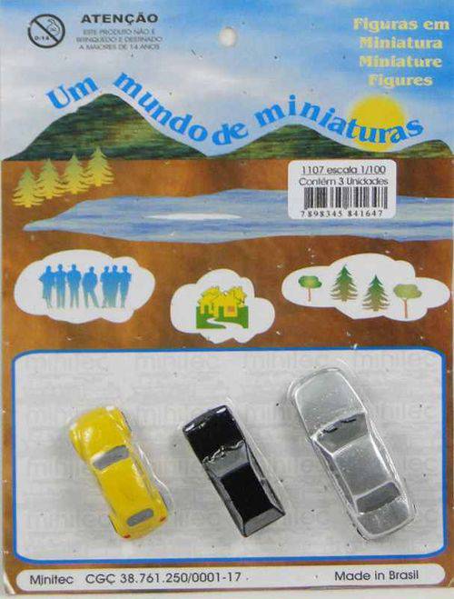 Miniatura para Maquete Carros 1107 - Escala 1-100 Minitec