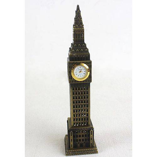 Miniatura Relógio Big Ben 23 Cm Bronze - Relógio Funciona