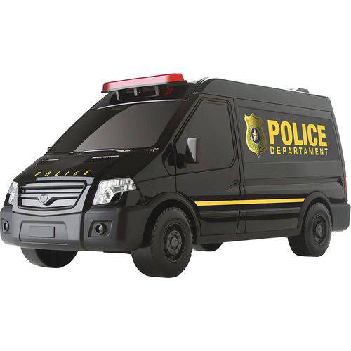 Miniatura Supervan Sprinter Preta Policia Roma