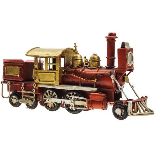 Miniatura Trem Maria Fumaça Locomotiva em Metal Retro Antigo Decorativo 1210A-5449