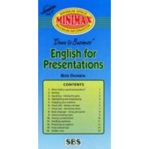 Minimax - English For Presentations - Sbs
