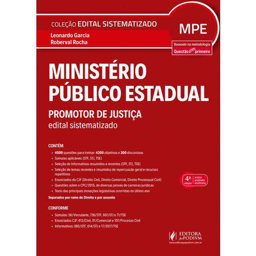 Ministério Público Estadual - Promotor de Justiça (2018)