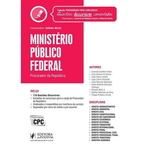 Ministerio Publico Federal - Provas Discursivas Comentadas - Juspodivm