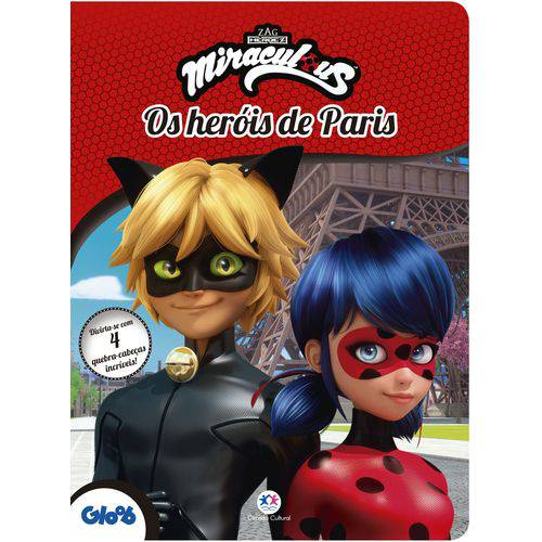 Miraculous Ladybug - os Heróis de Paris - Divirta-se com 4 Quebra-cabeças Incríveis!