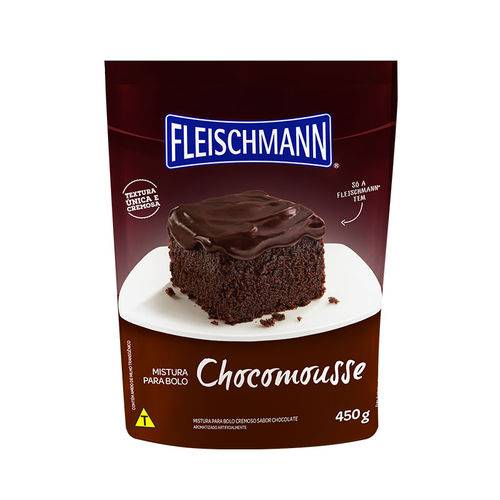Mistura para Bolo Chocomousse Fleischmann 450 G.