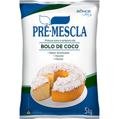 Mistura para Bolo Sabor Coco Pré-Mescla Bunge 5kg