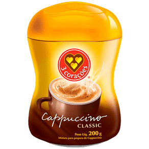 Mistura para Cappuccino 3 Corações Classic 200g