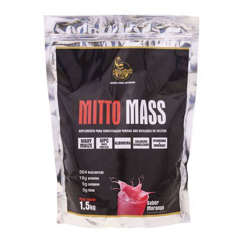 Mitto Mass 1,5kg - SABOR MORANGO - Mitto Nutrition