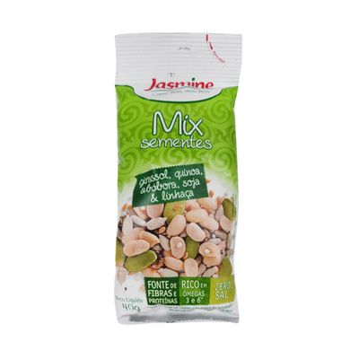 Mix de Sementes ( Girassol, Quinoa, Abóbora, Soja e Linhaça) 40g - Jasmine