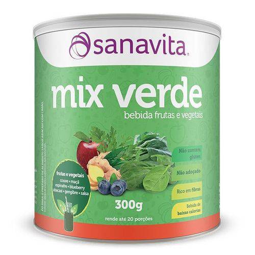 Mix Verde Bebida Frutas e Vegetais Sanavita 300g