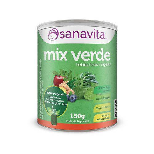Mix Verde Bebida Frutas e Vegetais Sanavita 150G