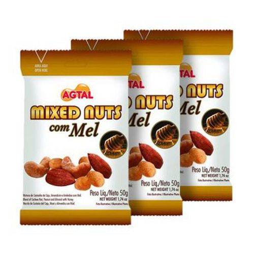 Mixed Nuts Agtal com Mel 50g (20 Unidades)