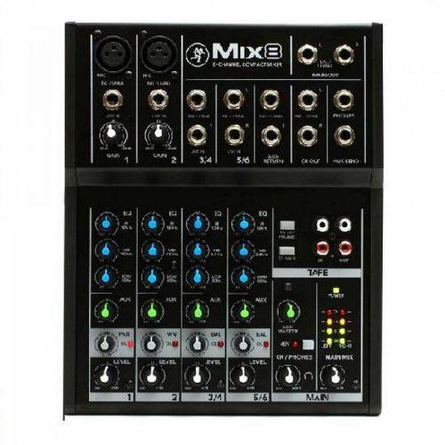 Mixer 8 Canais Mix8 Preta Mackie