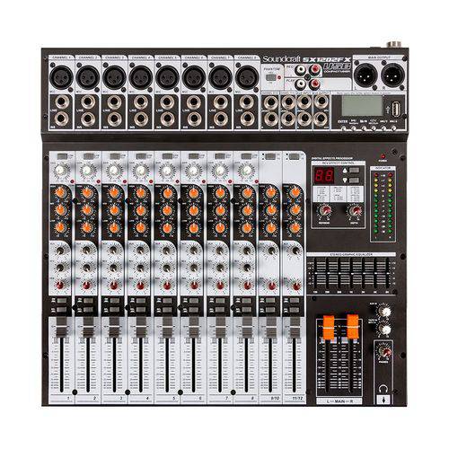 Mixer Analógico Soundcraft Sx1202fx Usb 12 Canais