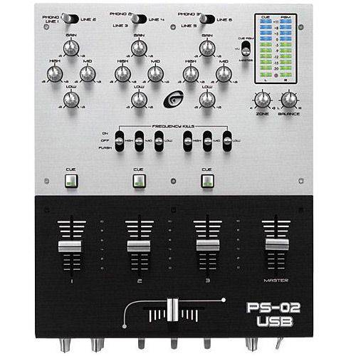 Mixer DJ 3 Canais C/ 2 Saidas USB - Gemini